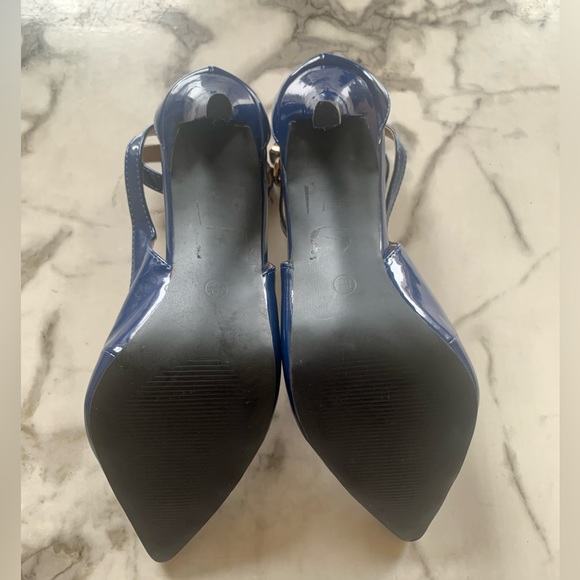 SEXY STEP Faux Patent Mary Jane Stiletto-Azure Blue-9M(SEE PHOTO) - Picture 4 of 5